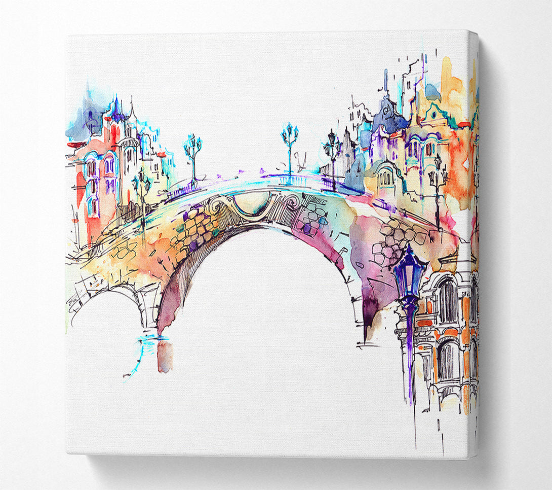  A Canvas Print of Colourful Bridge Canvas Print