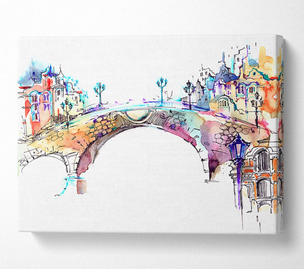  A Canvas Print of Colourful Bridge Canvas Print