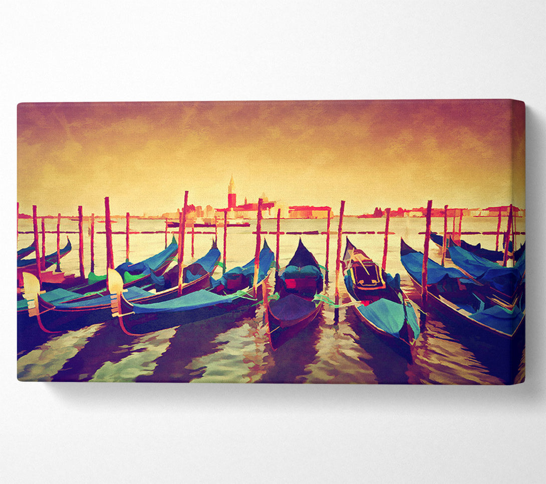  A Canvas Print of Gondola Line Up 8 Canvas Art