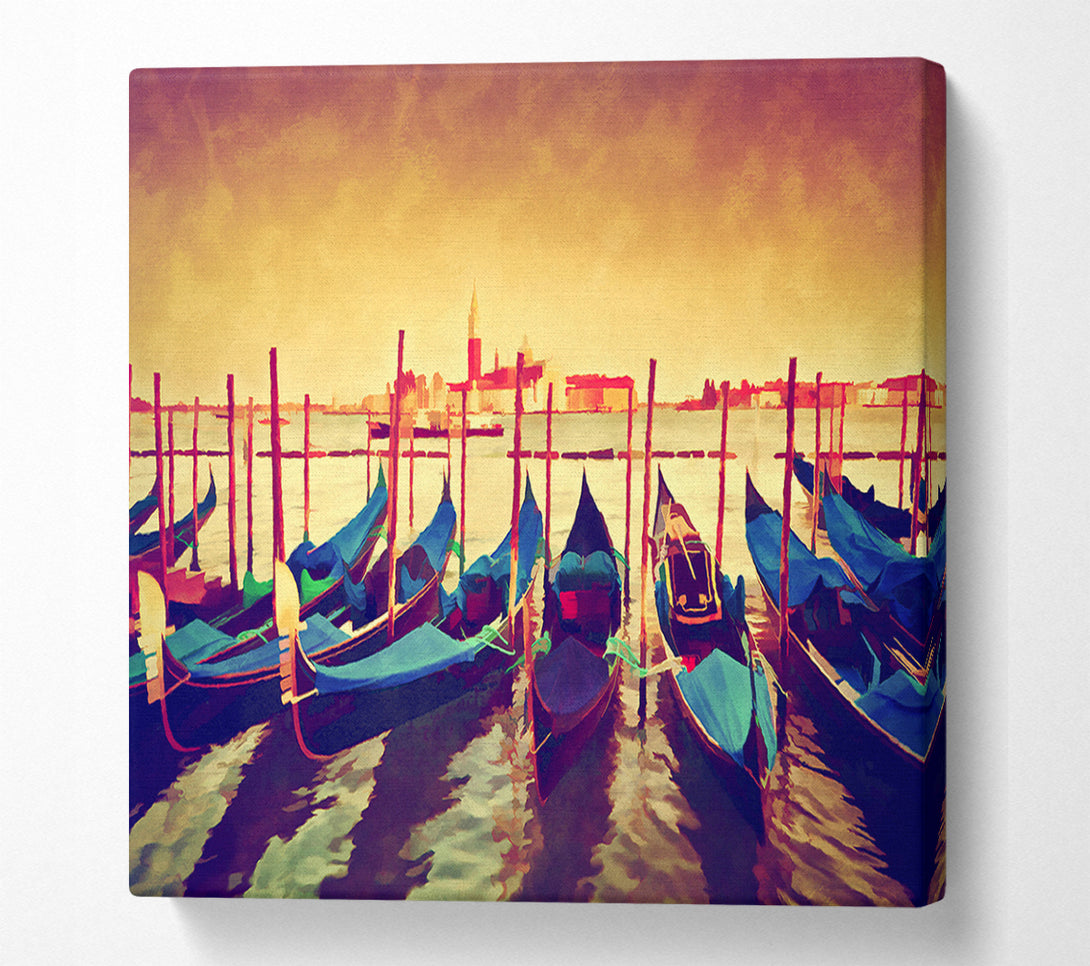  A Canvas Print of Gondola Line Up 8 Canvas Art