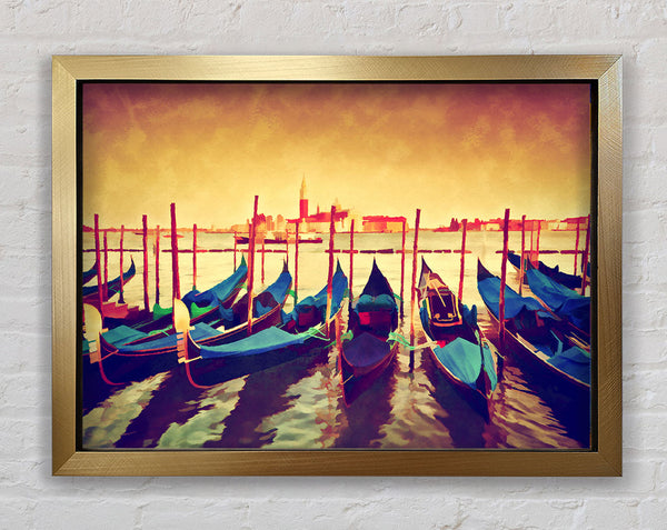 Gondola Line Up 8 Framed Print