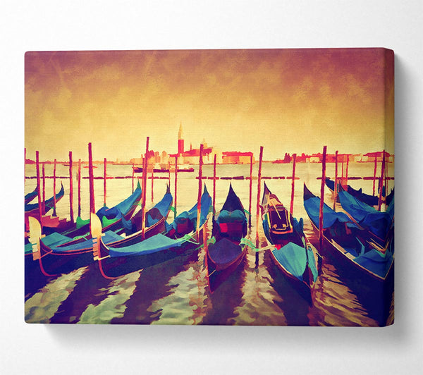  A Canvas Print of Gondola Line Up 8 Canvas Art