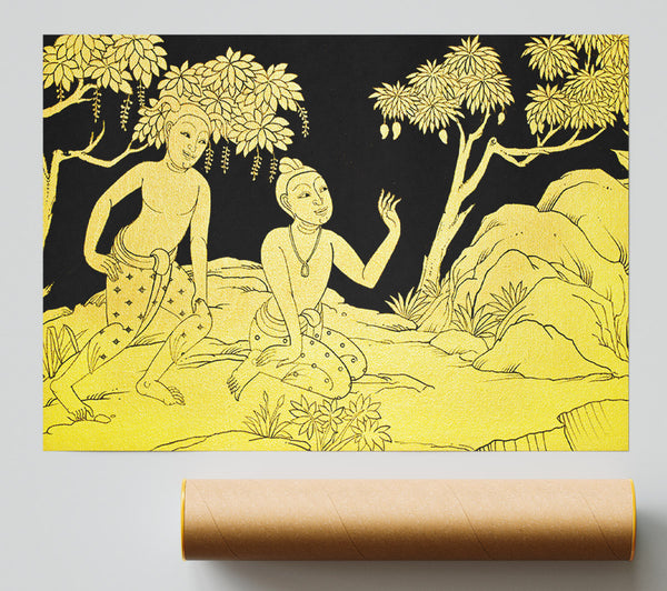 Buddha In The Golden Print