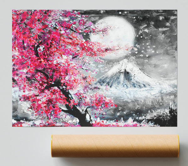 Winter Mountain Tree Giclee Print