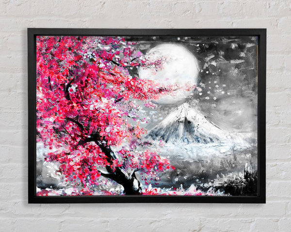 Winter Mountain Tree Framed Print