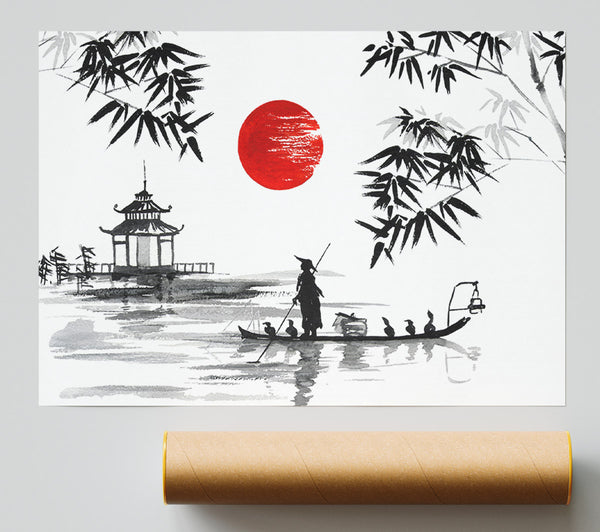 Chinese Fishermen Giclee Print