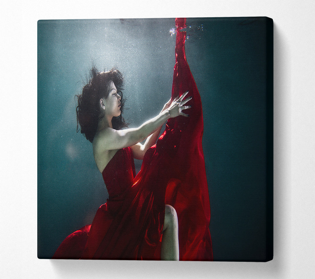  A Canvas Print of Underwater Ballgown Canvas Print