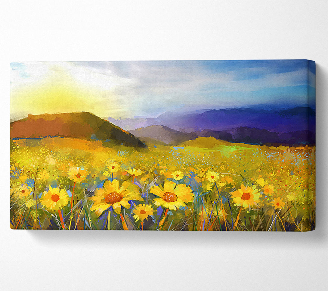  A Canvas Print of Yellow Mountain Sunrise Canvas Print
