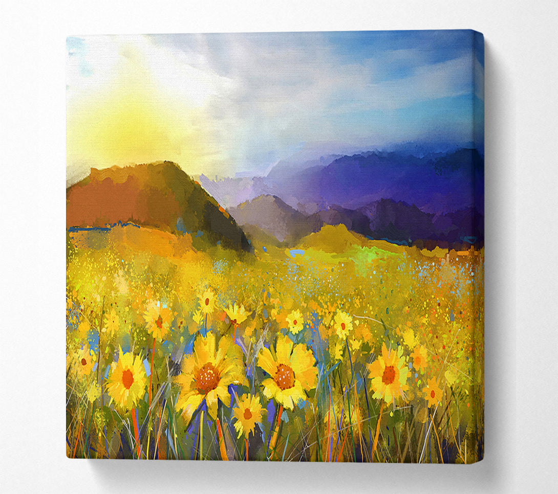  A Canvas Print of Yellow Mountain Sunrise Canvas Print