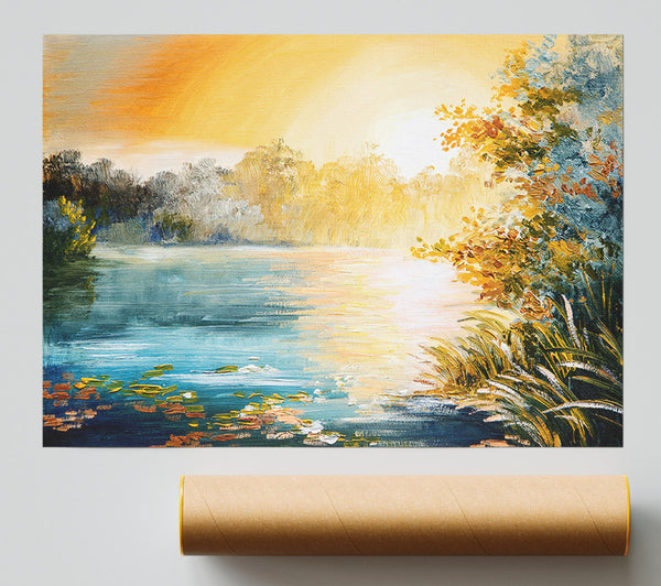 Sunset Water Glow Giclee Print