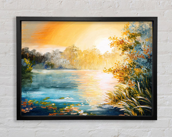 Sunset Water Glow Framed Print