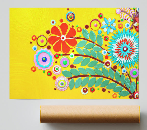 Circus Flowers Poster