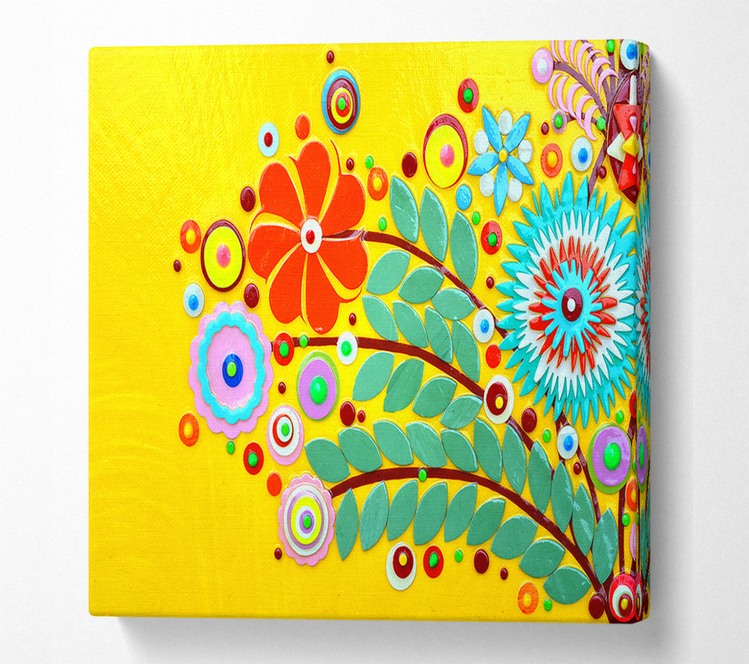  A Canvas Print of Circus Flowers Canvas Wall Art