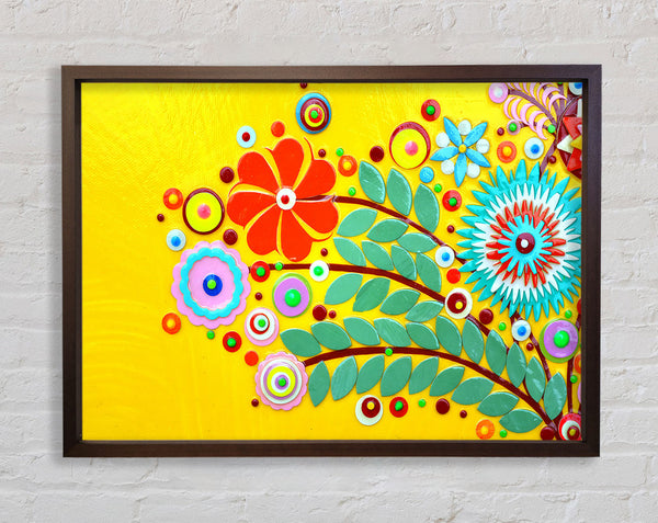 Circus Flowers Framed Print