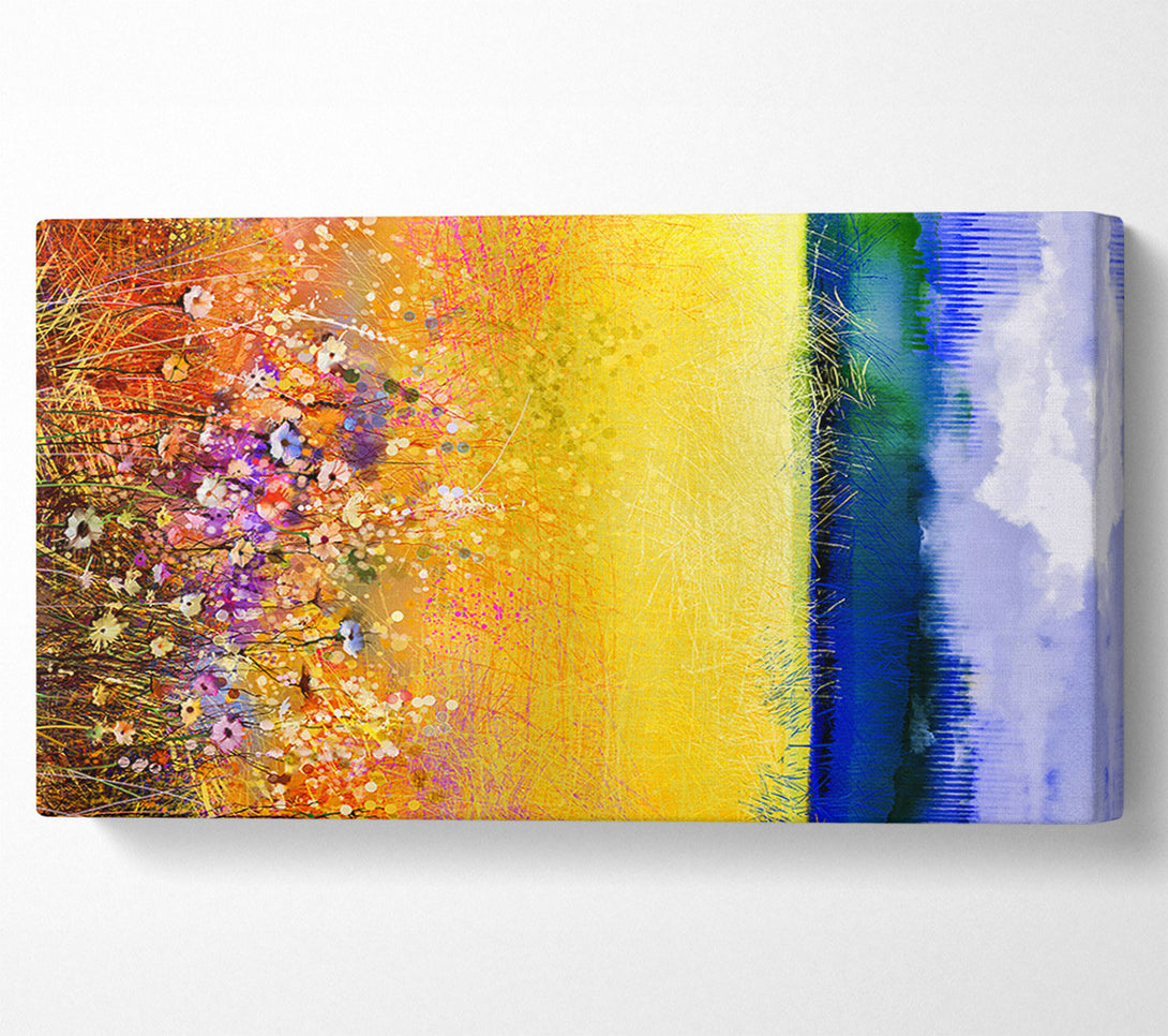  A Canvas Print of Wild Flower Wheatfield Canvas Print