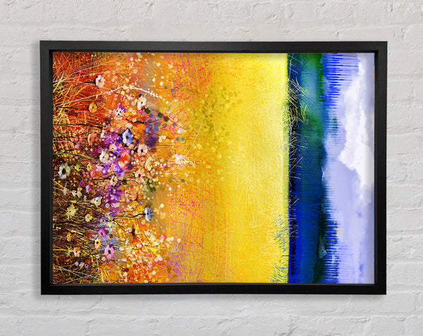 Wild Flower Wheatfield Framed Print