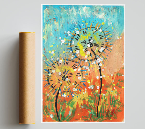 Dandelion Sparkle Poster