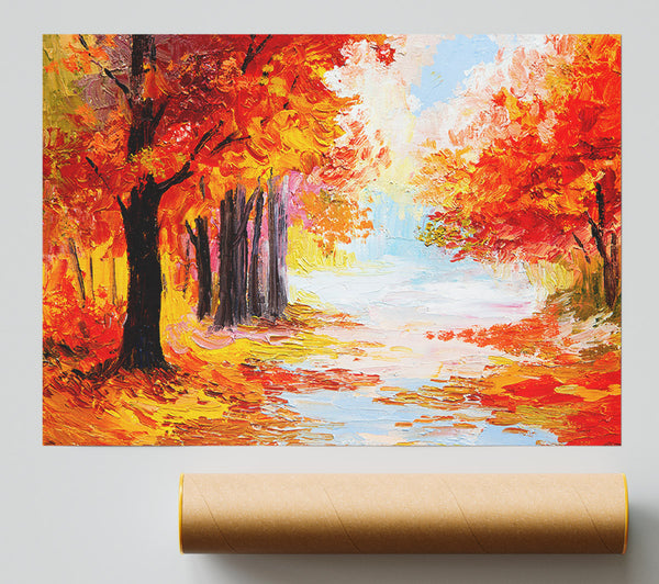 Autumn Orange Path Print