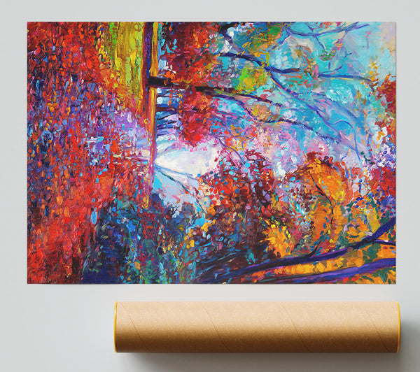 Red Leaves Fallen Print