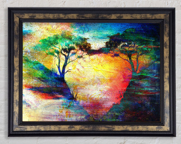 Love Heart Trees Framed Print