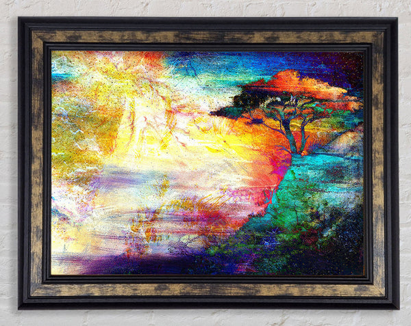 Tree Illusion Framed Print