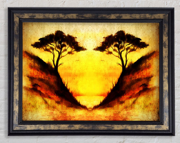Depth Of The Sunblaze Framed Print