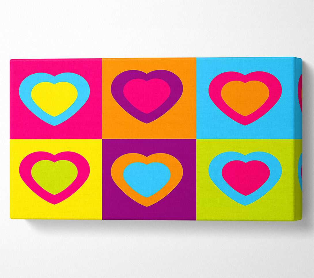  A Canvas Print of Six Hearts Canvas Wall Art
