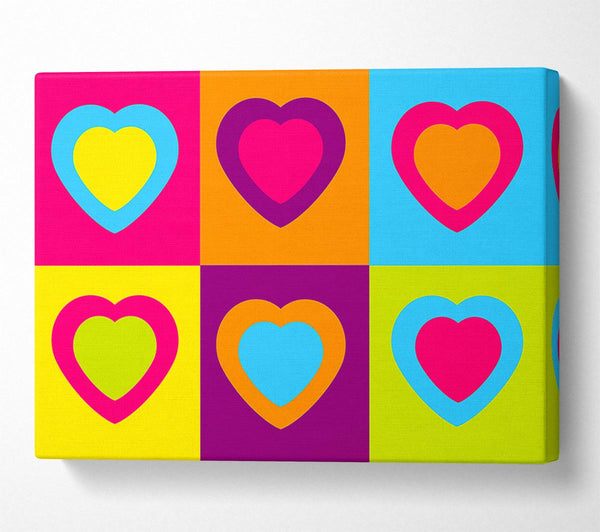  A Canvas Print of Six Hearts Canvas Wall Art