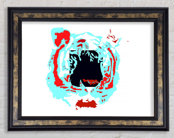 Funky Tiger Framed Print