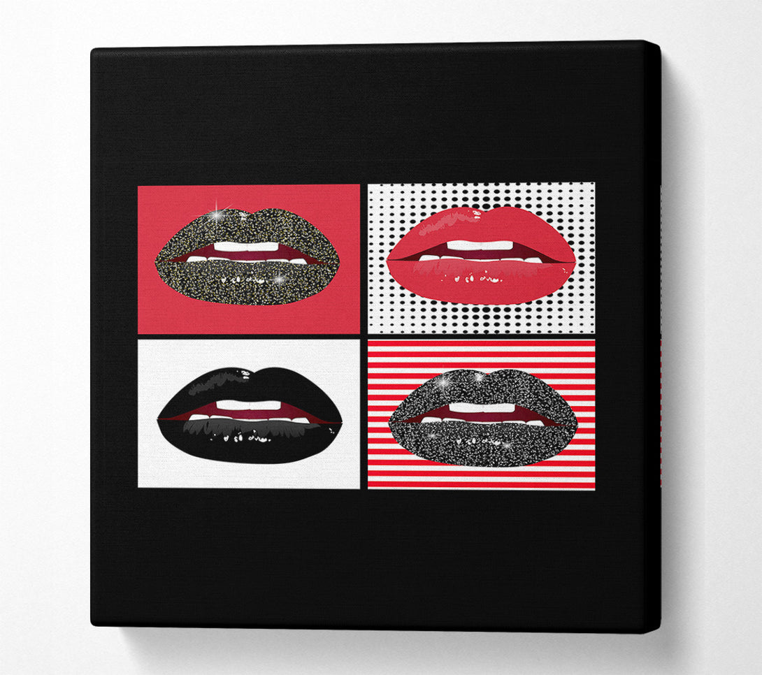  A Canvas Print of Sparkle Lips 1 Canvas Wall Art