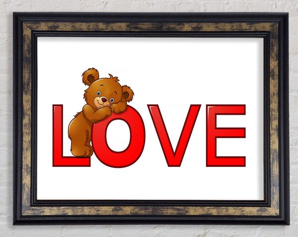 Teady bear Love Framed Print
