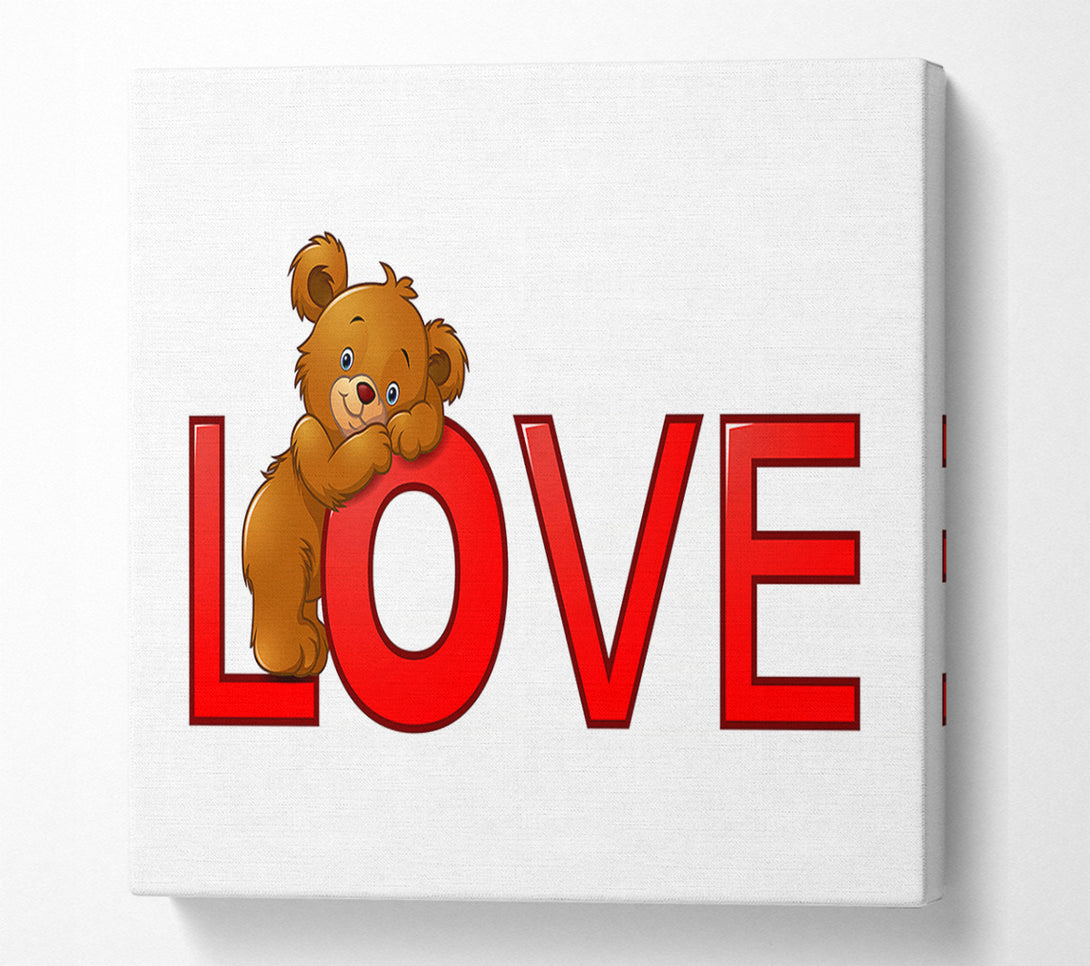  A Canvas Print of Teady bear Love Canvas Print