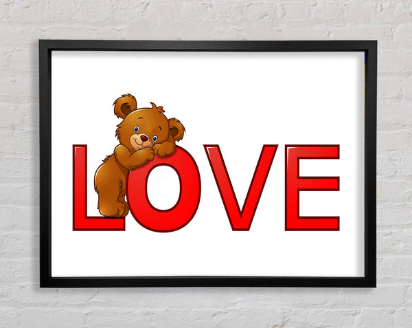 Teady bear Love Framed Print