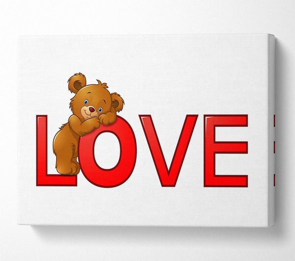  A Canvas Print of Teady bear Love Canvas Print