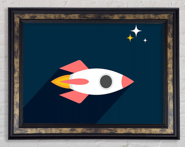 Rocket Amongst The Stars Framed Print