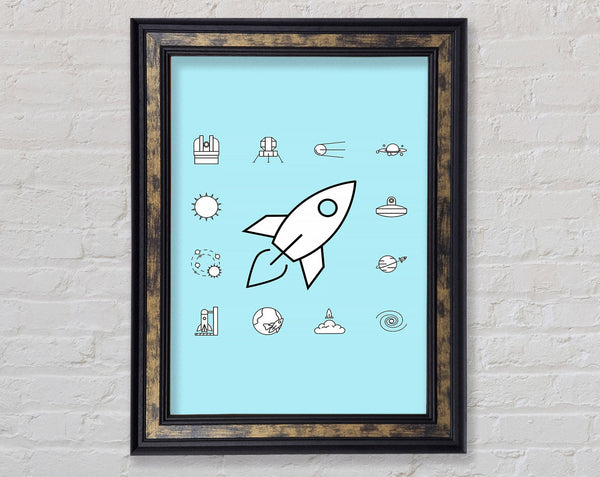 Rocket Blast Blues Framed Print