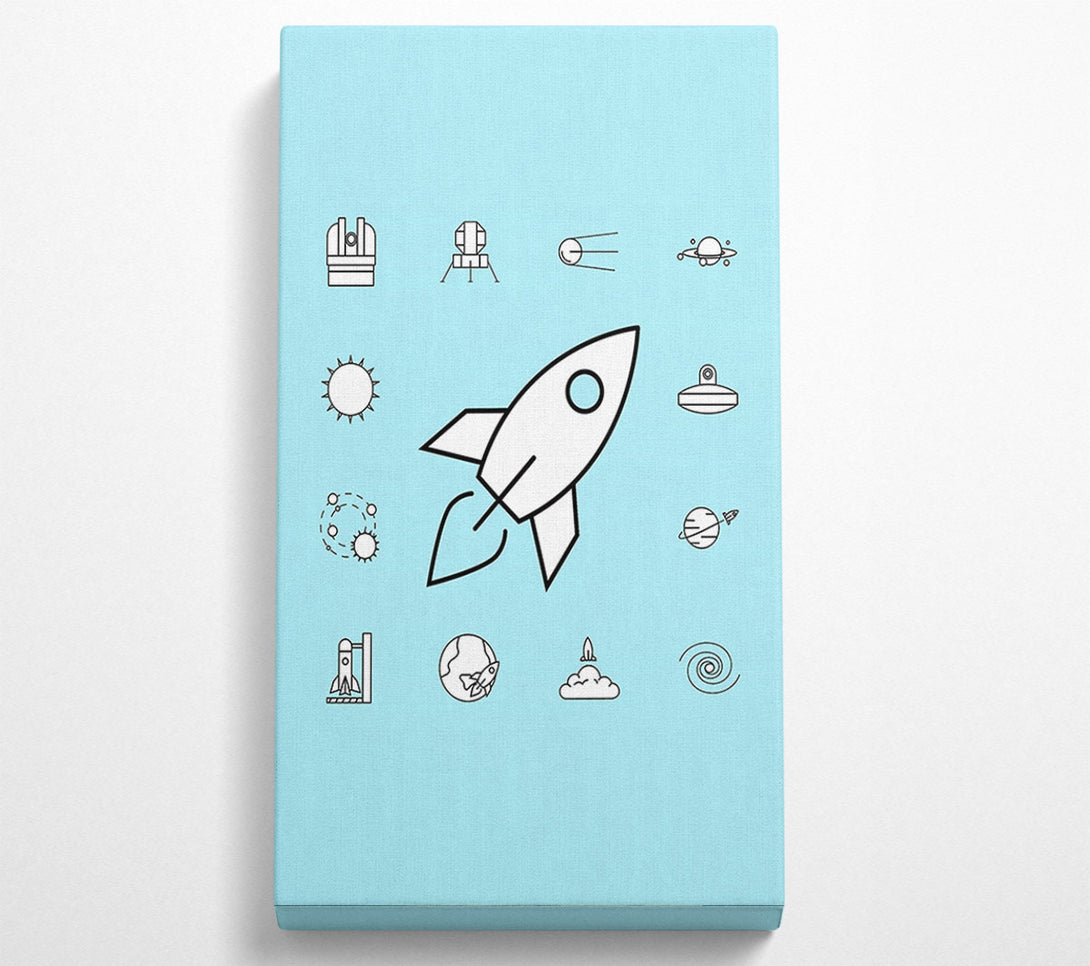  A Canvas Print of Rocket Blast Blues Canvas Art