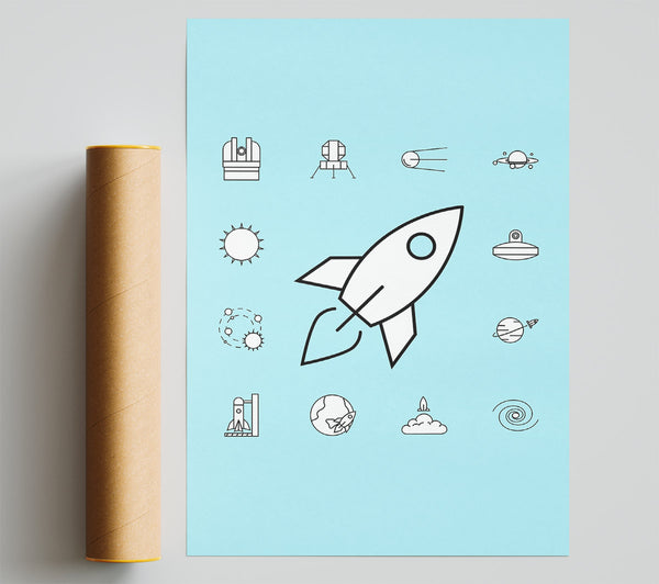 Rocket Blast Blues Print