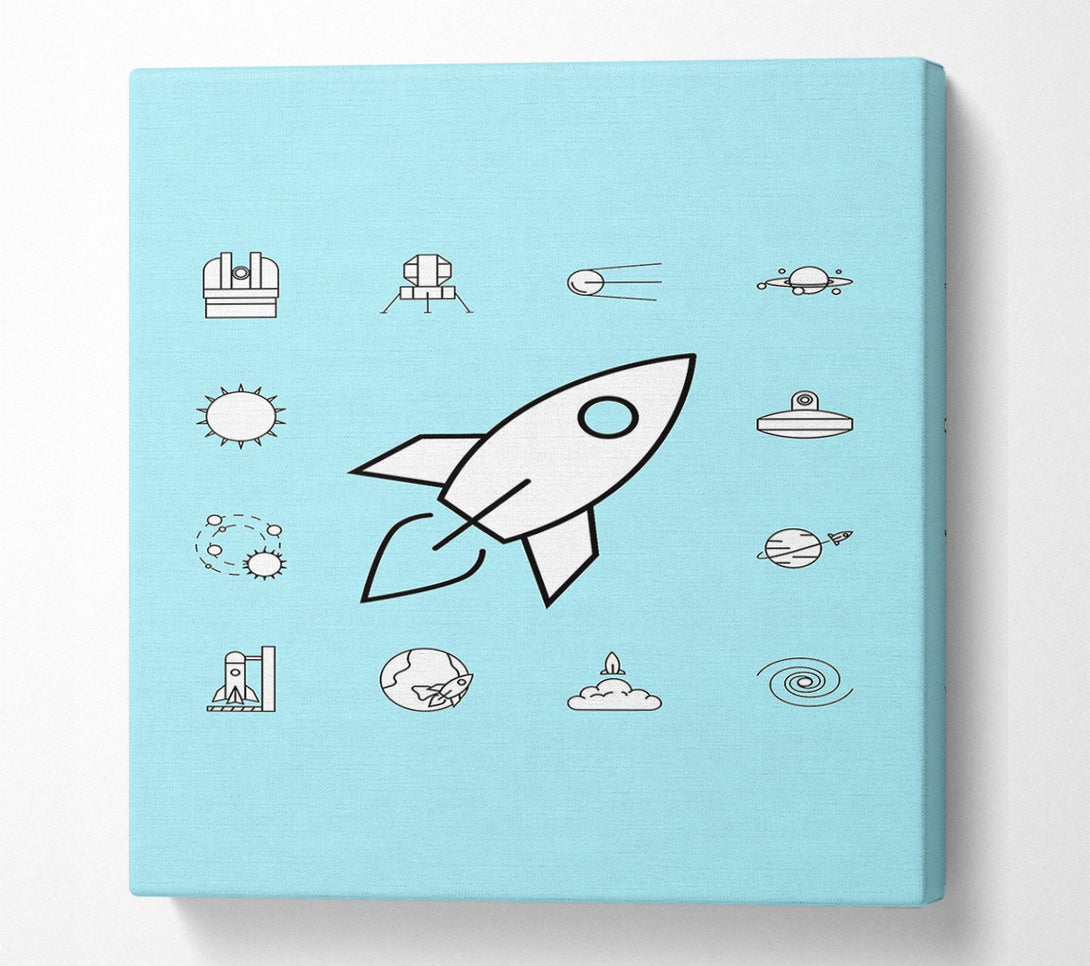  A Canvas Print of Rocket Blast Blues Canvas Art
