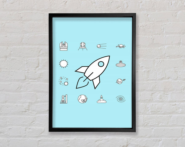 Rocket Blast Blues Framed Print
