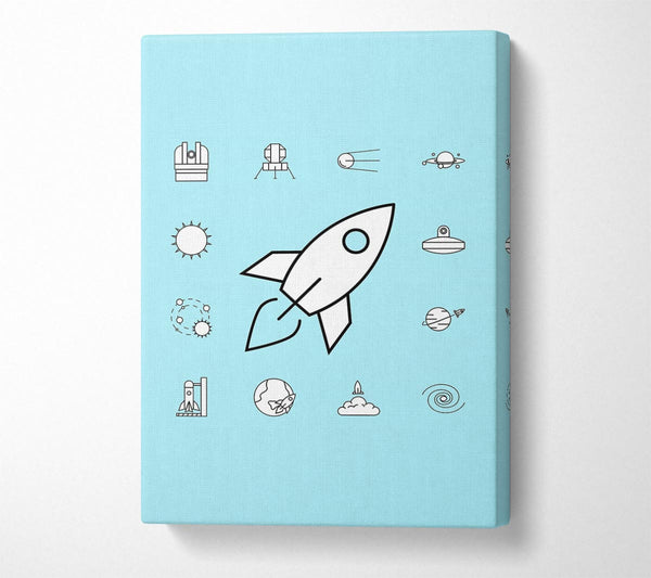  A Canvas Print of Rocket Blast Blues Canvas Art
