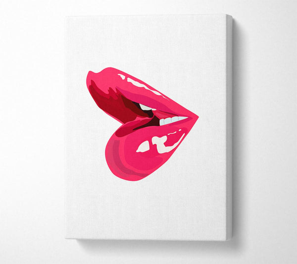  A Canvas Print of Pink Lips 1 Canvas Wall Art