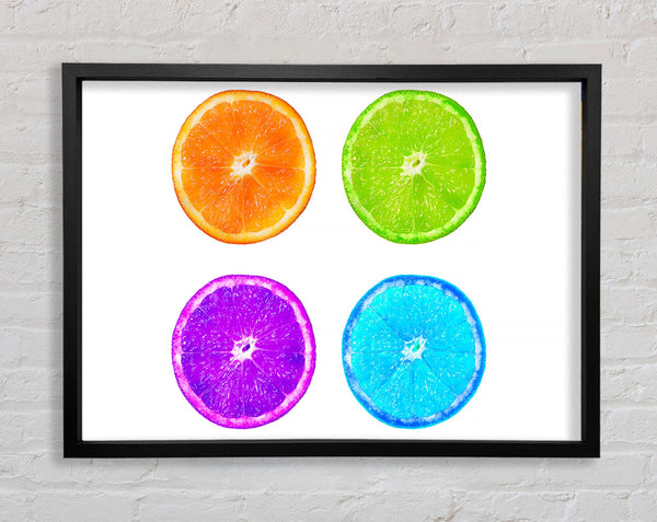 Rainbow Orange Slices Framed Print