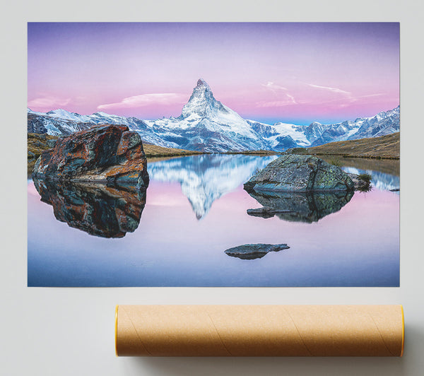 Snow Mountain Reflections Print