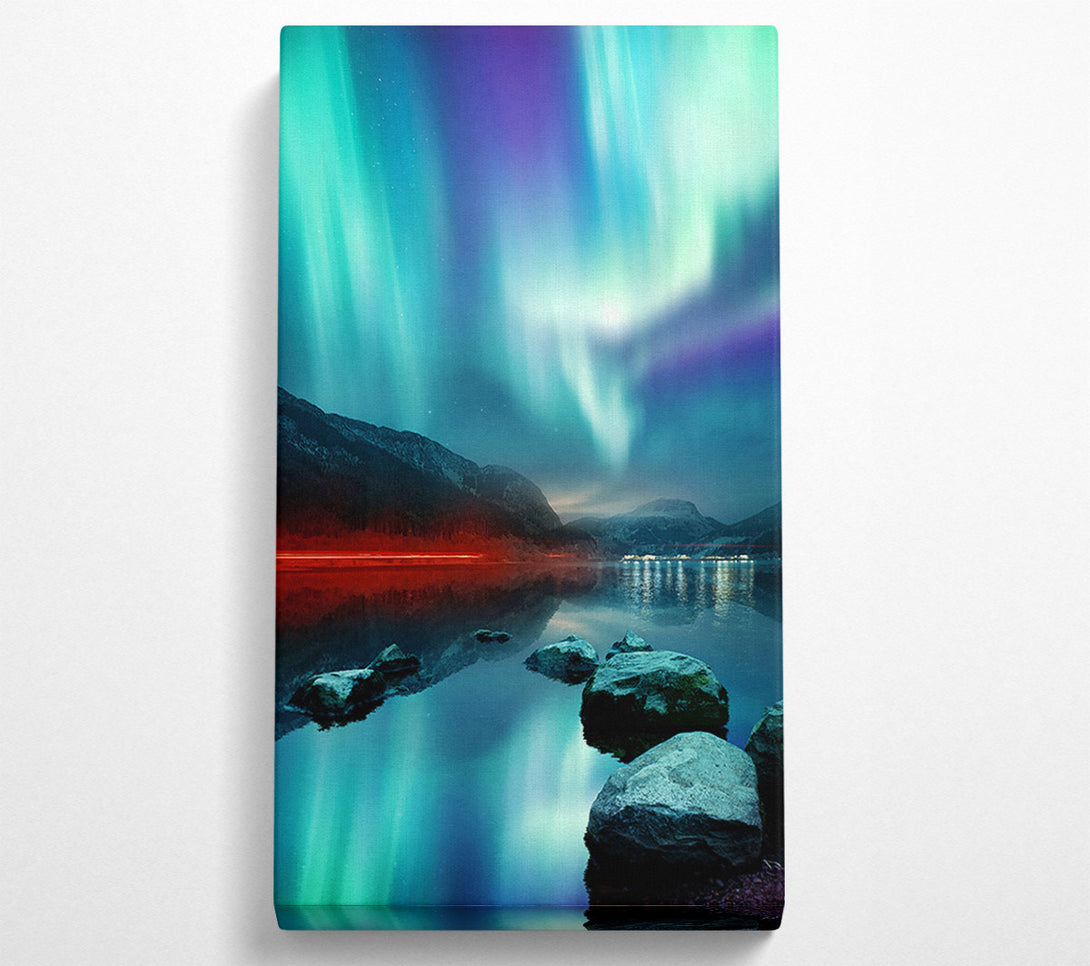  A Canvas Print of Northern Light red Beam Canvas Art