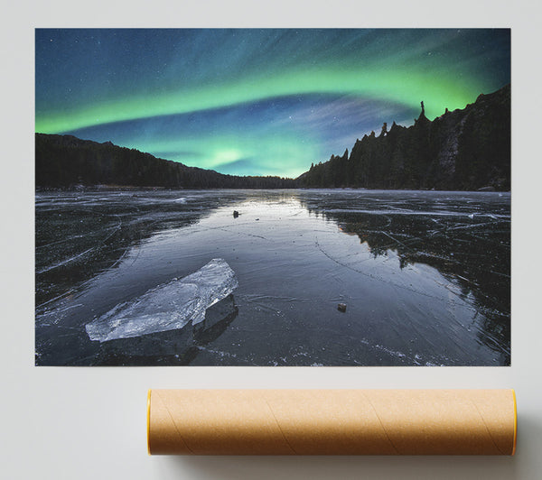 Northern Light Ice Waters Poster