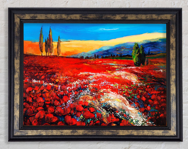 Red Tulip Paradise Framed Print