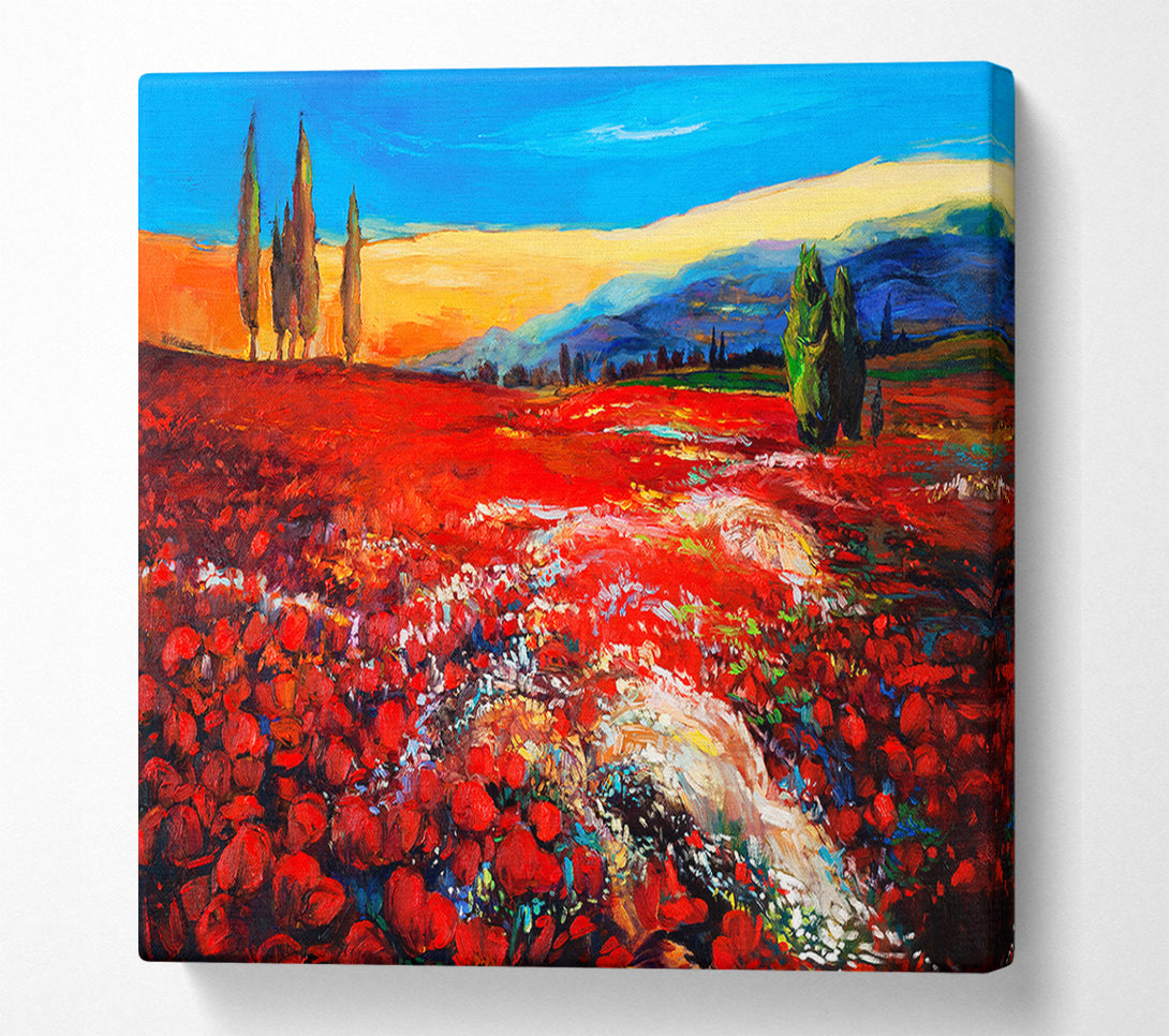  A Canvas Print of Red Tulip Paradise Canvas Print