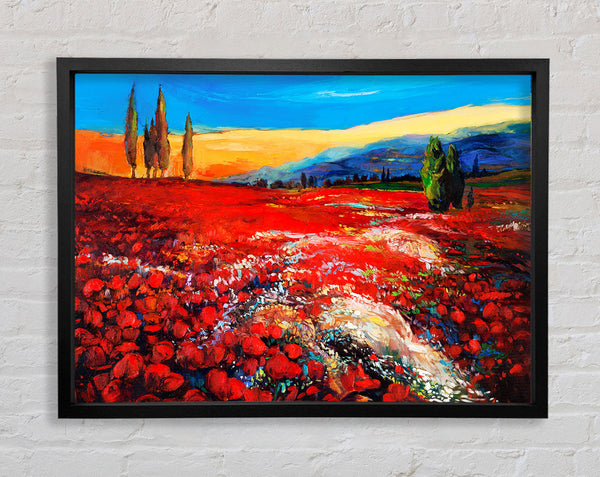 Red Tulip Paradise Framed Print