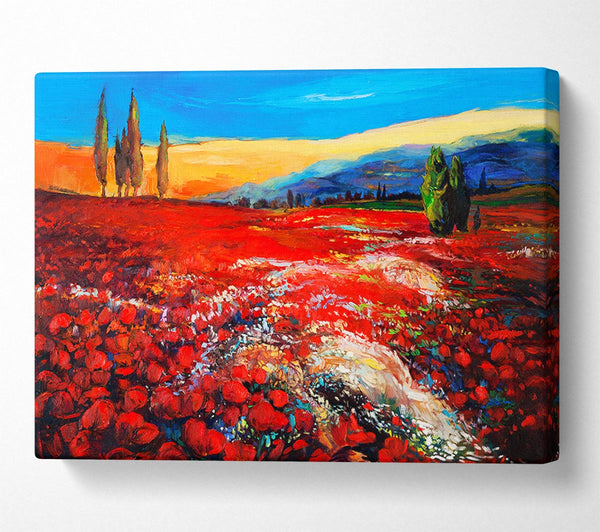  A Canvas Print of Red Tulip Paradise Canvas Print